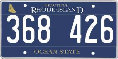 RI license plate 368426