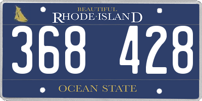 RI license plate 368428