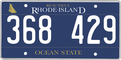 RI license plate 368429
