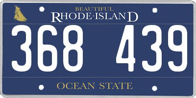 RI license plate 368439