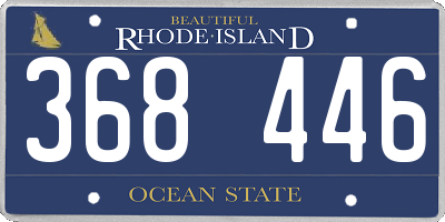 RI license plate 368446