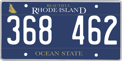 RI license plate 368462