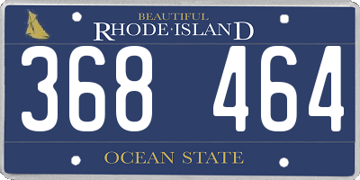 RI license plate 368464