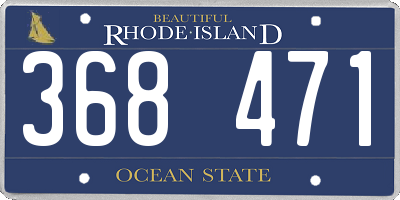 RI license plate 368471