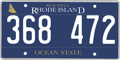 RI license plate 368472