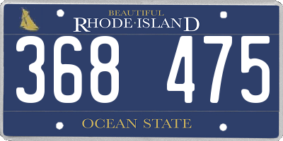 RI license plate 368475