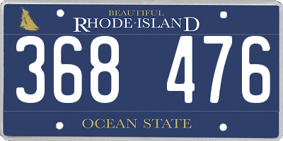 RI license plate 368476