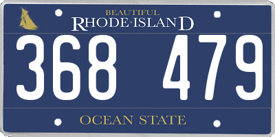 RI license plate 368479