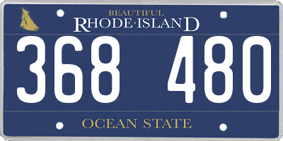 RI license plate 368480