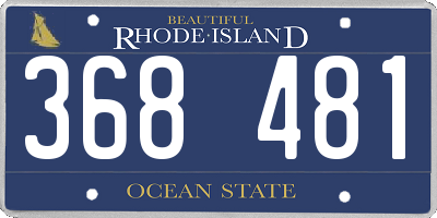 RI license plate 368481