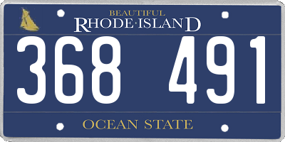 RI license plate 368491