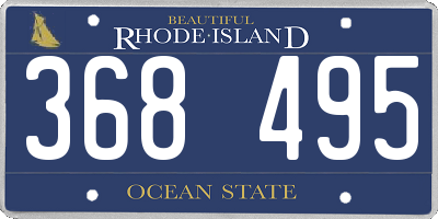 RI license plate 368495