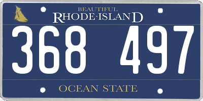 RI license plate 368497