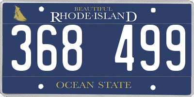RI license plate 368499