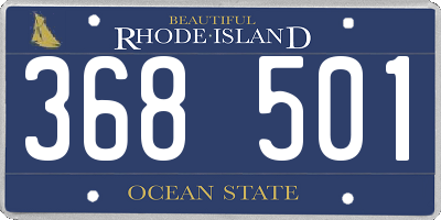 RI license plate 368501