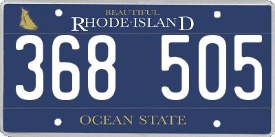 RI license plate 368505