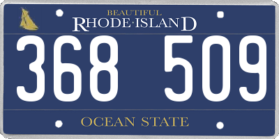 RI license plate 368509