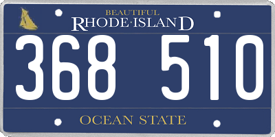 RI license plate 368510