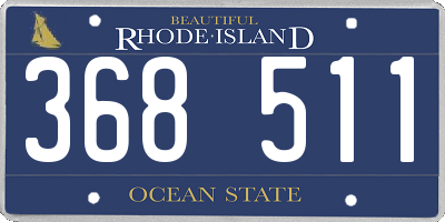 RI license plate 368511