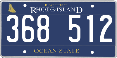 RI license plate 368512