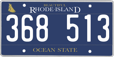 RI license plate 368513
