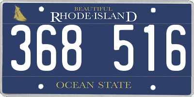 RI license plate 368516