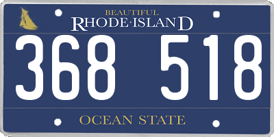 RI license plate 368518