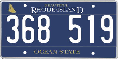 RI license plate 368519