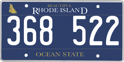 RI license plate 368522