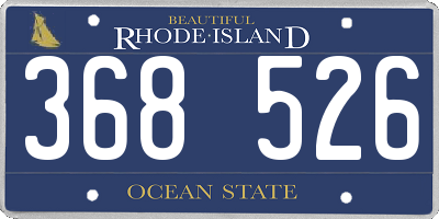 RI license plate 368526