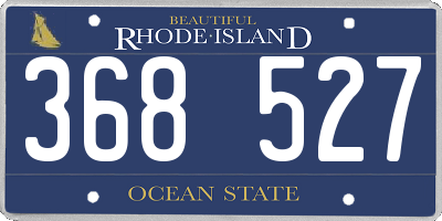 RI license plate 368527