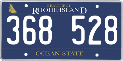 RI license plate 368528