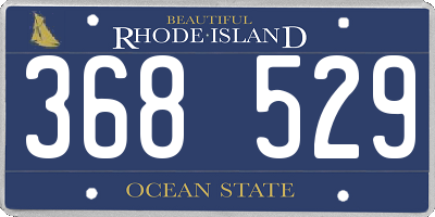RI license plate 368529