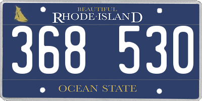 RI license plate 368530