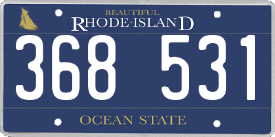 RI license plate 368531