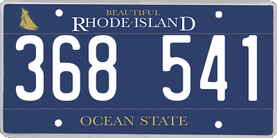 RI license plate 368541