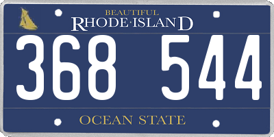RI license plate 368544