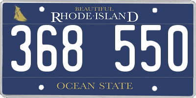 RI license plate 368550