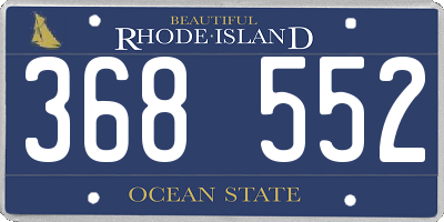 RI license plate 368552