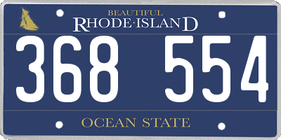 RI license plate 368554