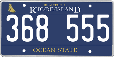 RI license plate 368555