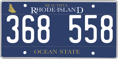 RI license plate 368558