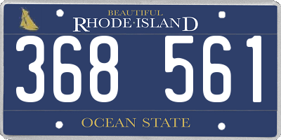 RI license plate 368561