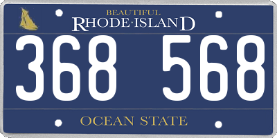 RI license plate 368568