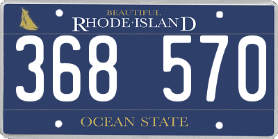 RI license plate 368570