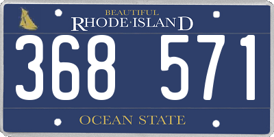 RI license plate 368571