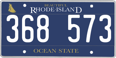 RI license plate 368573