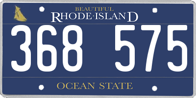 RI license plate 368575