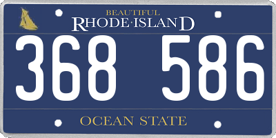 RI license plate 368586