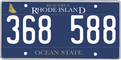 RI license plate 368588